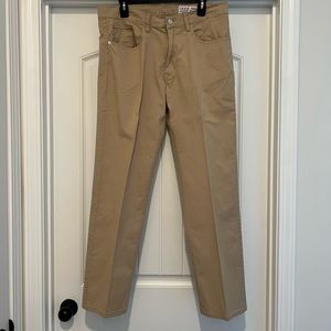 IZOD Straight Comfort Fit Mens Pant. Tan. Mens Size- 36/32.